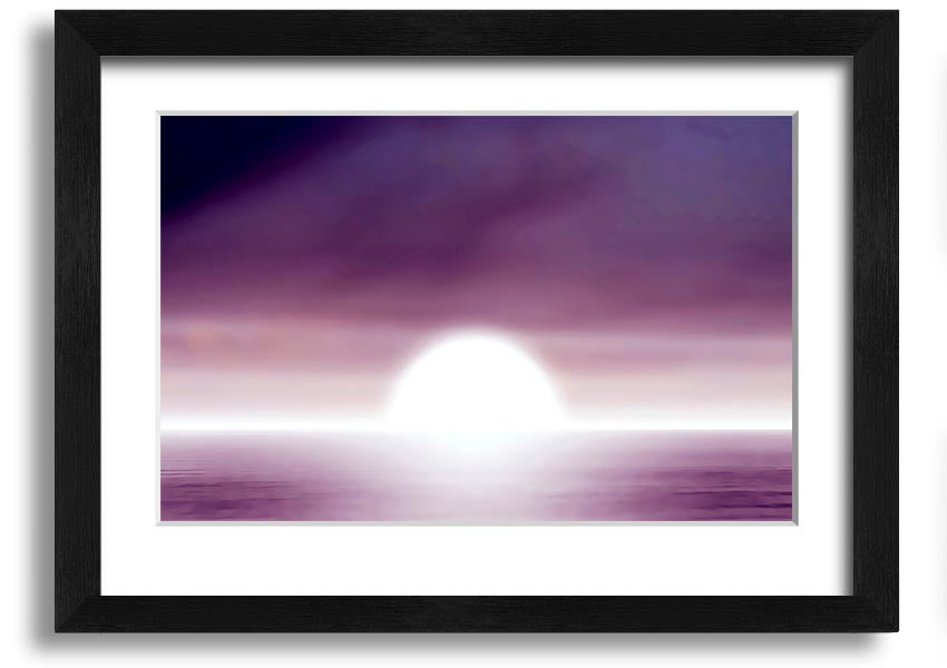 Abstract Sun Lilac framed print showcasing lilac hues and modern design, ready to hang.