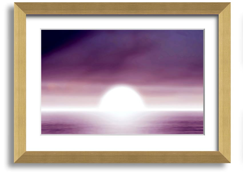 Abstract Sun Lilac framed print showcasing lilac hues and modern design, ready to hang.