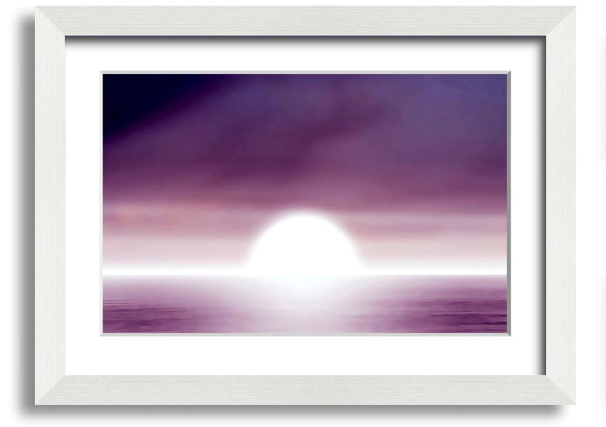 Abstract Sun Lilac framed print showcasing lilac hues and modern design, ready to hang.