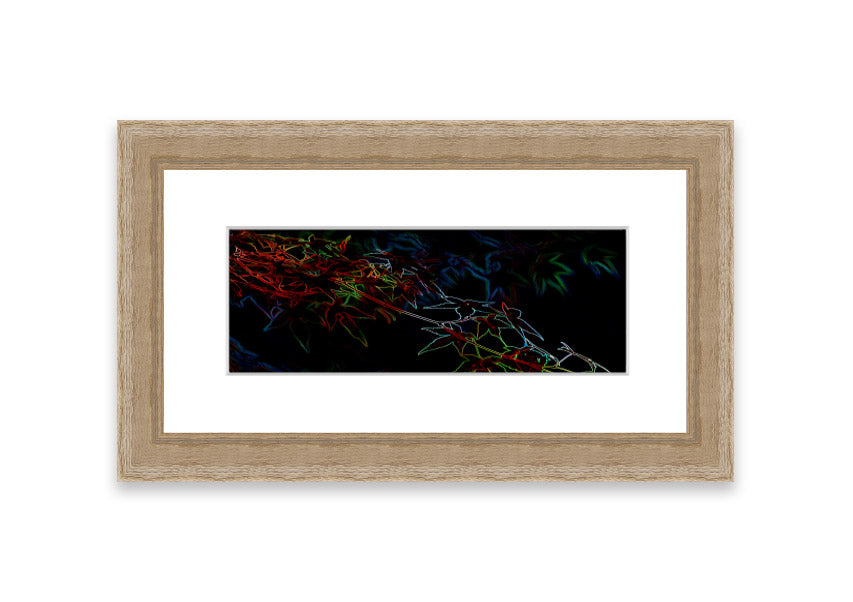 Vibrant Abstarct Neon Floral 08 framed print showcasing colorful floral designs in a modern style.