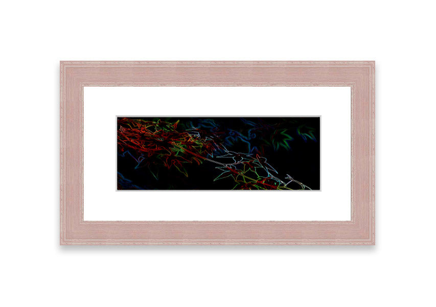 Vibrant Abstarct Neon Floral 08 framed print showcasing colorful floral designs in a modern style.