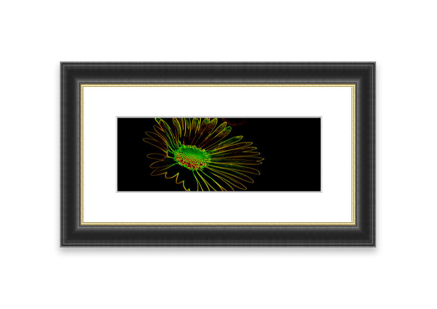 Vibrant Abstarct Neon Floral 13 framed print showcasing colorful floral patterns in neon hues, ready to hang.