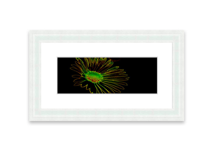 Vibrant Abstarct Neon Floral 13 framed print showcasing colorful floral patterns in neon hues, ready to hang.