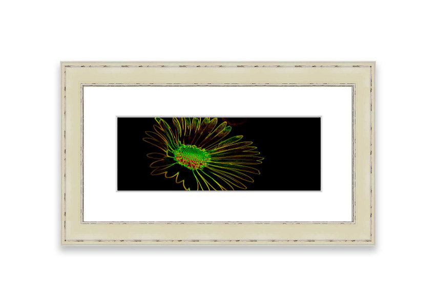 Vibrant Abstarct Neon Floral 13 framed print showcasing colorful floral patterns in neon hues, ready to hang.