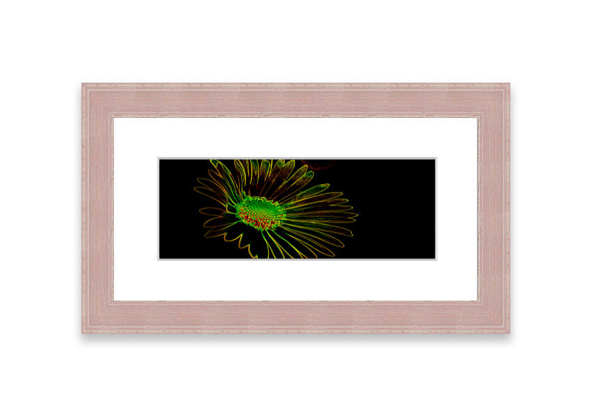 Vibrant Abstarct Neon Floral 13 framed print showcasing colorful floral patterns in neon hues, ready to hang.