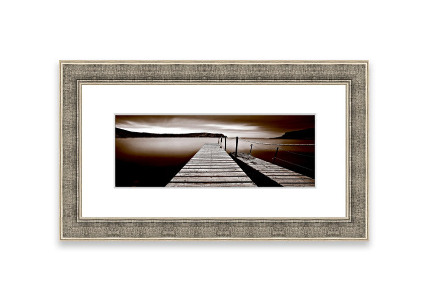 Abstarct Pier 03 framed print showcasing abstract design with vibrant colors, available in various frame options.