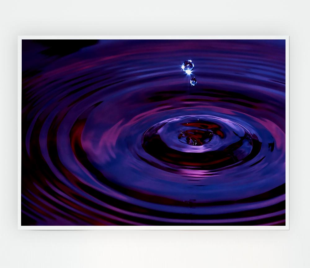 Abstract Drop canvas poster featuring vibrant colors and fluid shapes, perfect for home decor.