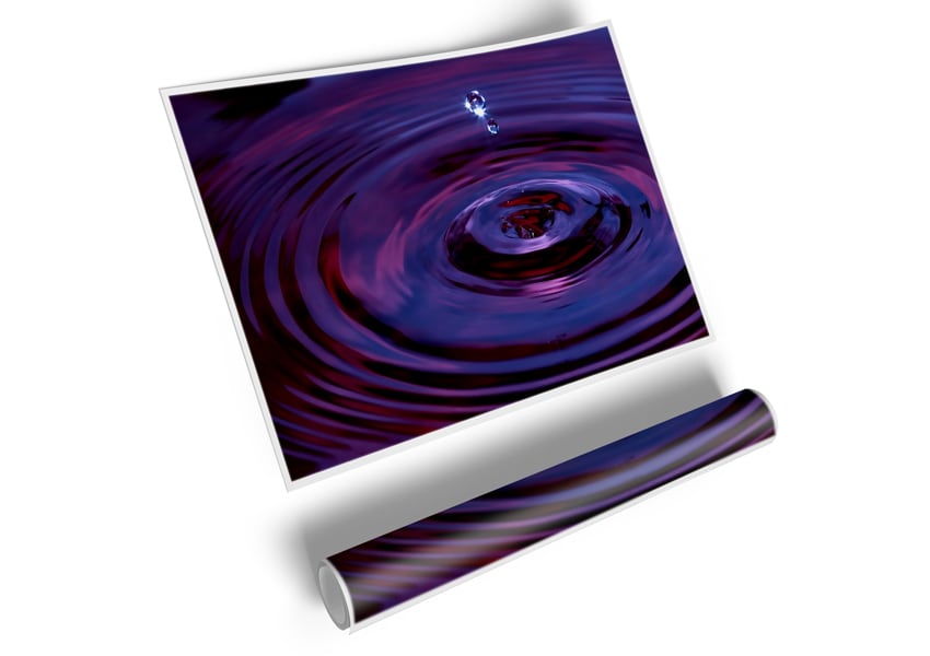 Abstract Drop canvas poster featuring vibrant colors and fluid shapes, perfect for home decor.