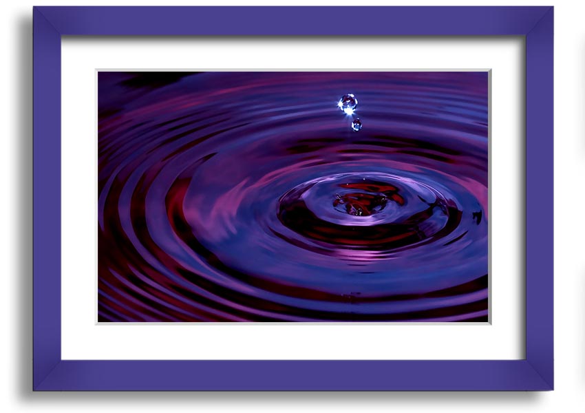 Abstract Drop framed print showcasing vibrant colors and unique design, ready to hang in various frame options.