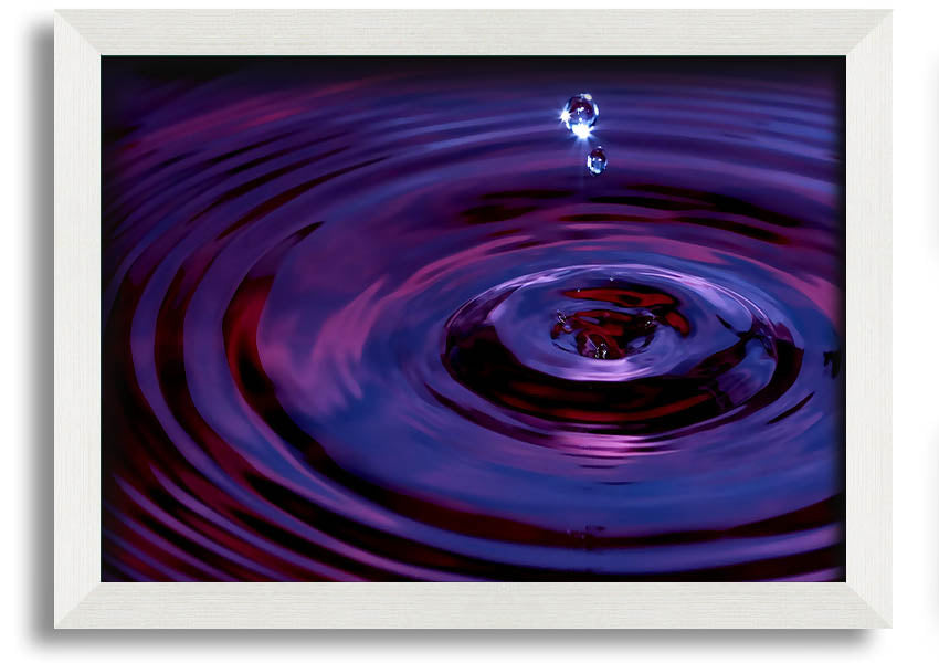 Abstract Drop framed print showcasing vibrant colors and unique design, ready to hang in various frame options.