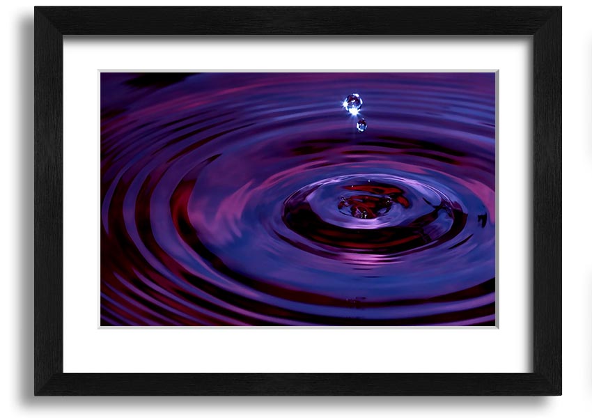 Abstract Drop framed print showcasing vibrant colors and unique design, ready to hang in various frame options.