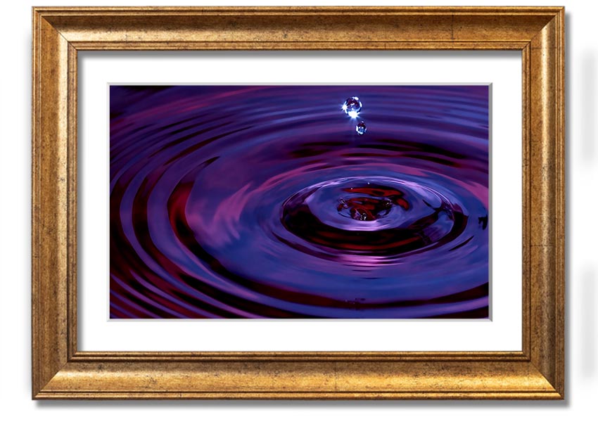 Abstract Drop framed print showcasing vibrant colors and unique design, ready to hang in various frame options.