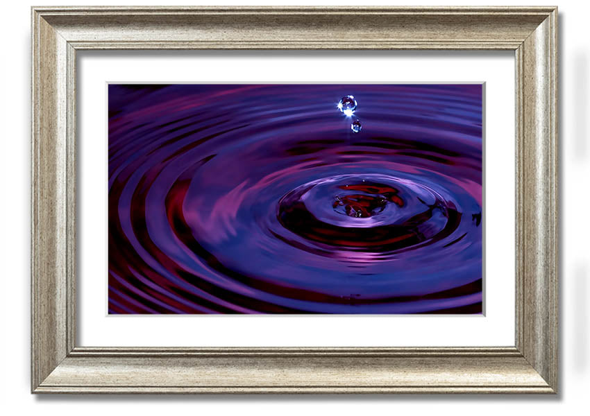 Abstract Drop framed print showcasing vibrant colors and unique design, ready to hang in various frame options.