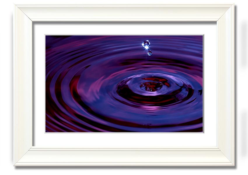 Abstract Drop framed print showcasing vibrant colors and unique design, ready to hang in various frame options.