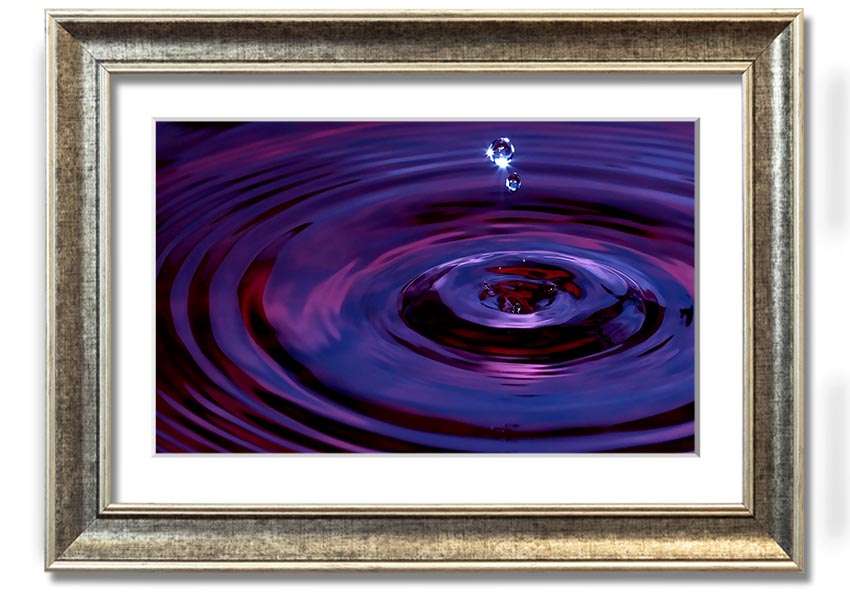 Abstract Drop framed print showcasing vibrant colors and unique design, ready to hang in various frame options.