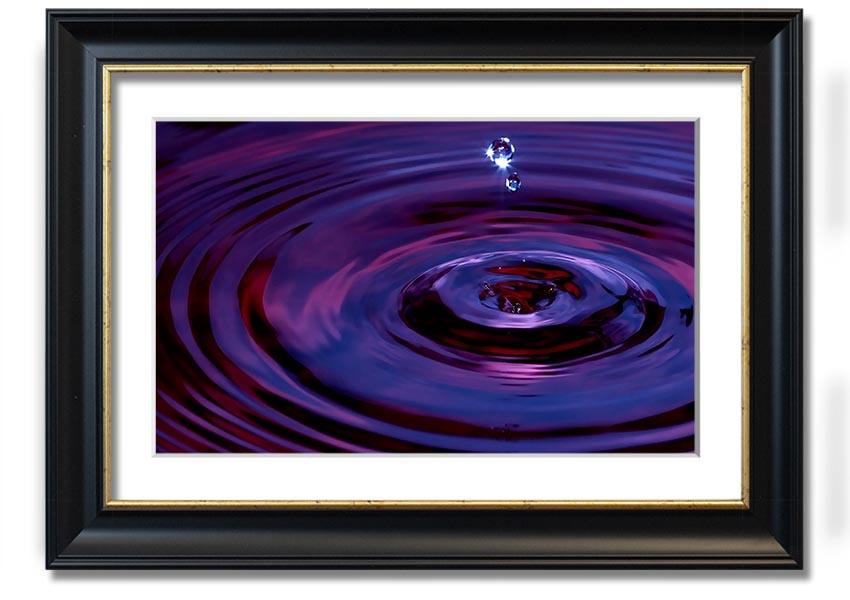 Abstract Drop framed print showcasing vibrant colors and unique design, ready to hang in various frame options.