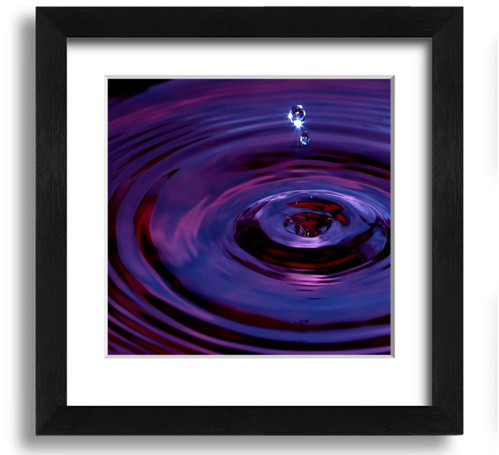 Abstract Drop Square Framed Print in multiple frame colours, showcasing a modern abstract design.