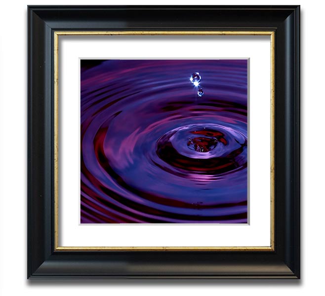 Abstract Drop Square Framed Print in multiple frame colours, showcasing a modern abstract design.