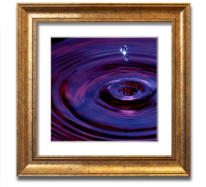 Abstract Drop Square Framed Print in multiple frame colours, showcasing a modern abstract design.