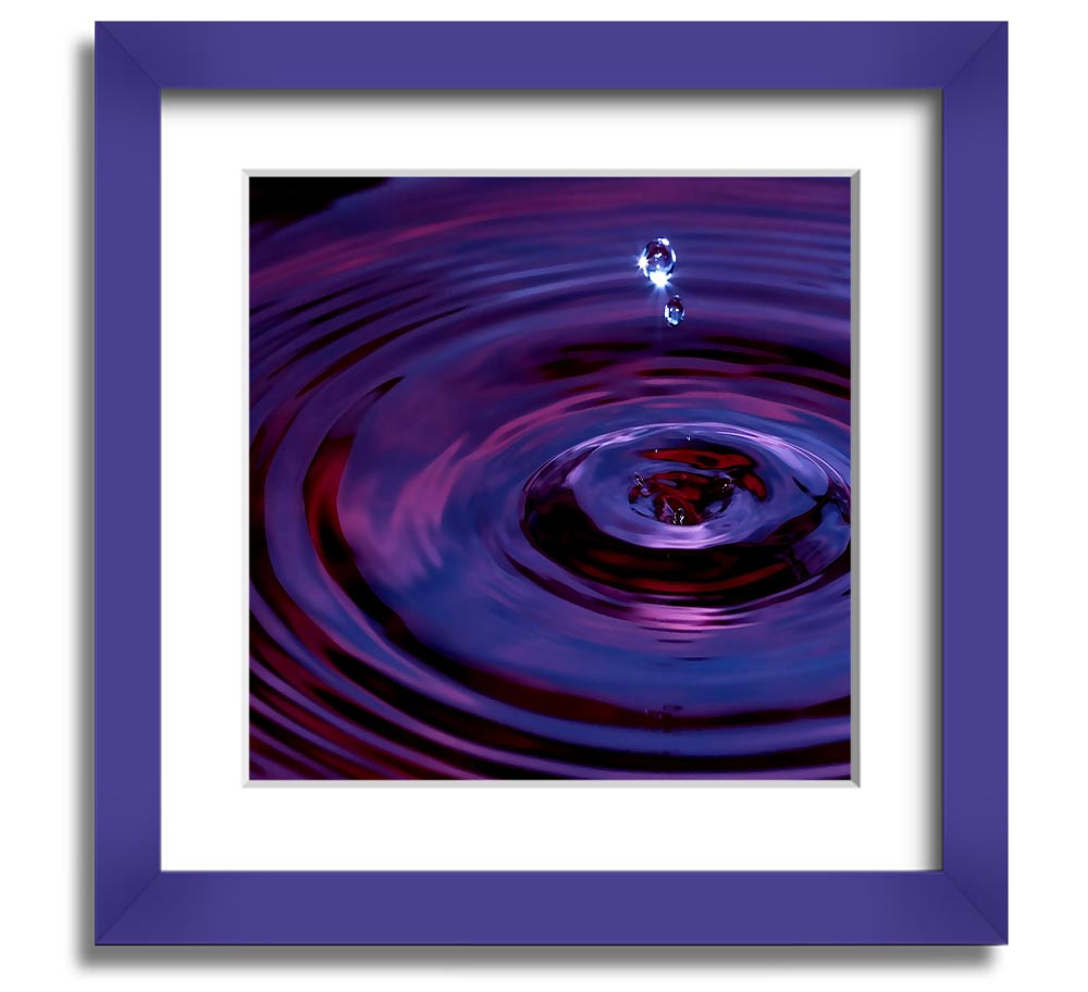 Abstract Drop Square Framed Print in multiple frame colours, showcasing a modern abstract design.