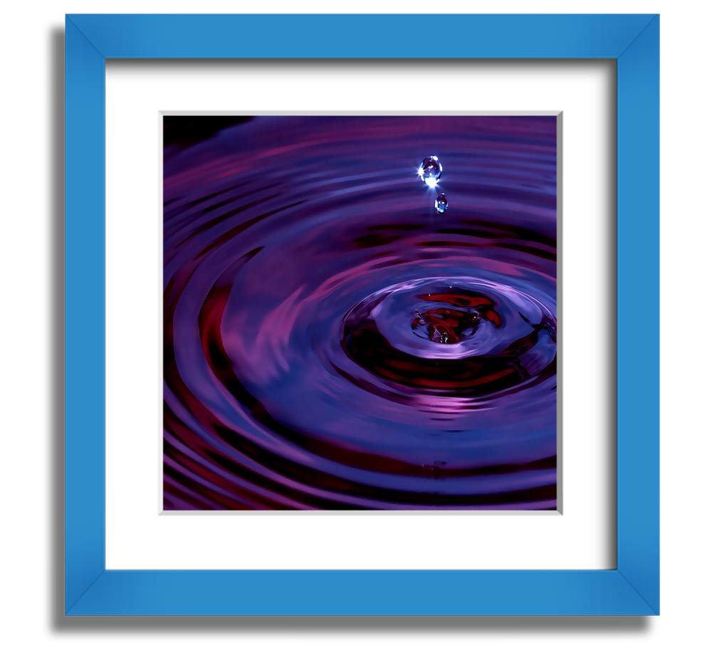 Abstract Drop Square Framed Print in multiple frame colours, showcasing a modern abstract design.