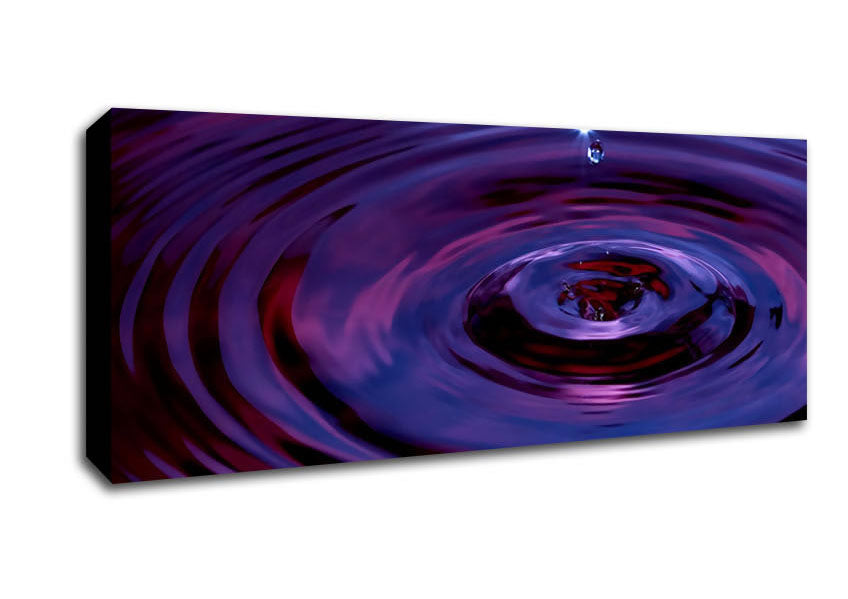 Abstract Drop canvas art mounted on a 44mm box frame, showcasing vibrant colors and a modern design.