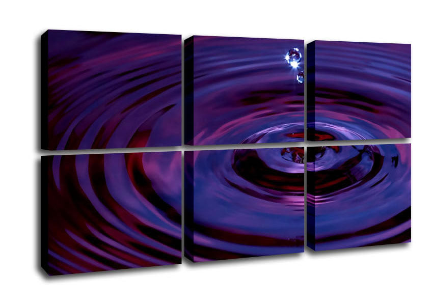 Abstract Drop canvas art mounted on a 44mm box frame, showcasing vibrant colors and modern design.