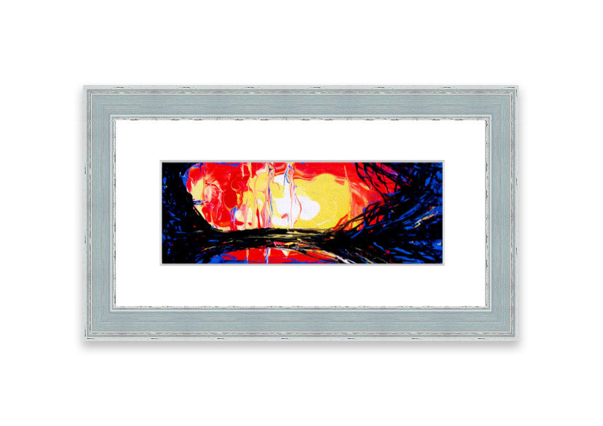 Abstract Earth Cornwall framed print with vibrant colors and multiple frame options, handmade in the UK.