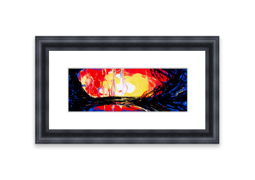 Abstract Earth Cornwall framed print with vibrant colors and multiple frame options, handmade in the UK.