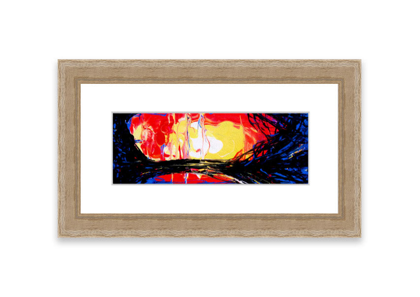 Abstract Earth Cornwall framed print with vibrant colors and multiple frame options, handmade in the UK.