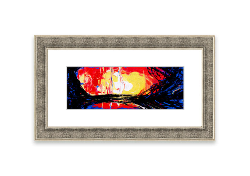 Abstract Earth Cornwall framed print with vibrant colors and multiple frame options, handmade in the UK.