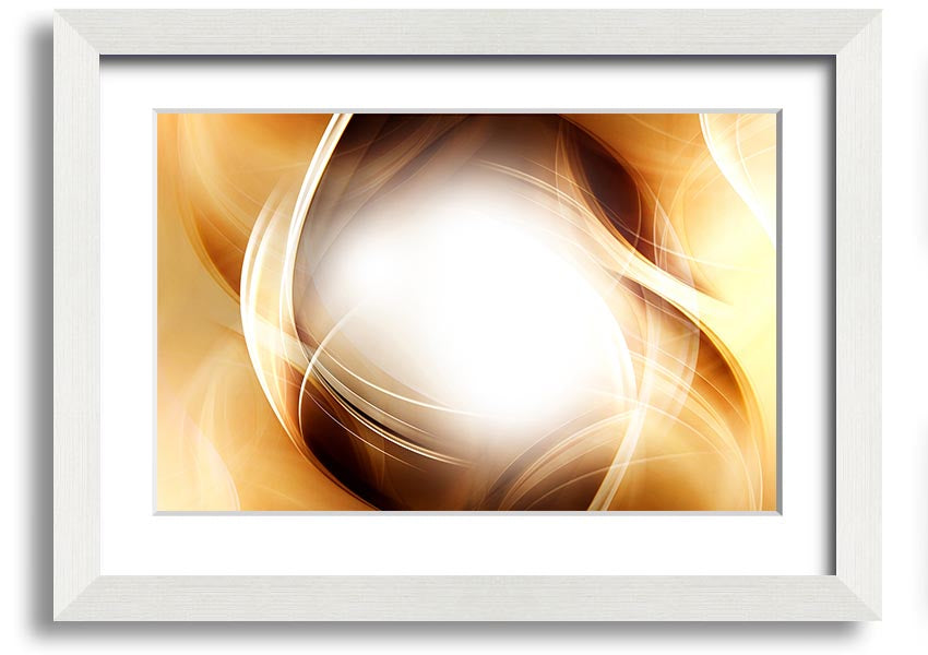 Abstract Fire Blend framed print showcasing vibrant colors and unique design, ready to hang.