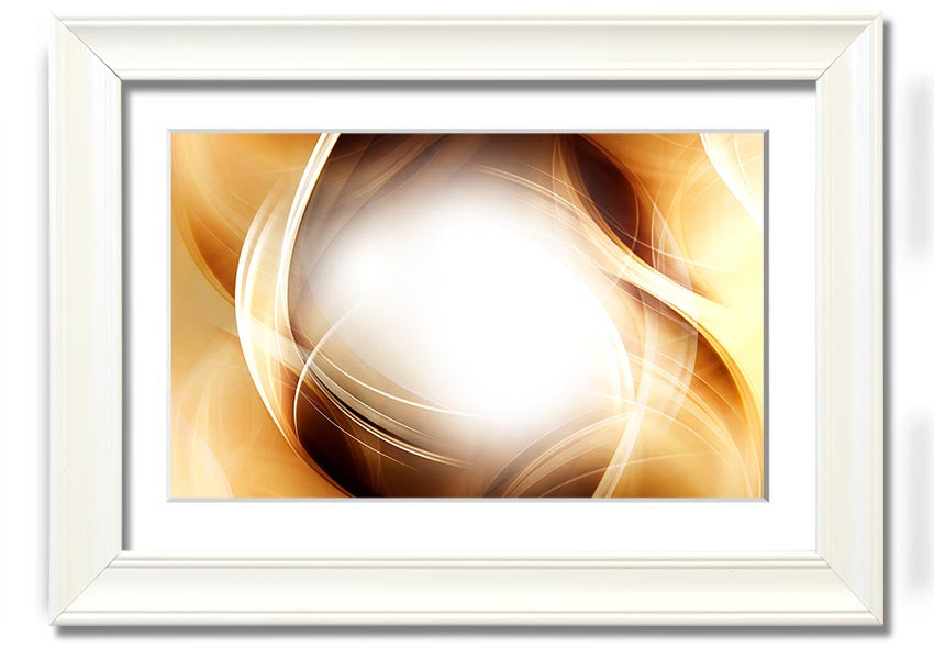 Abstract Fire Blend framed print showcasing vibrant colors and unique design, ready to hang.