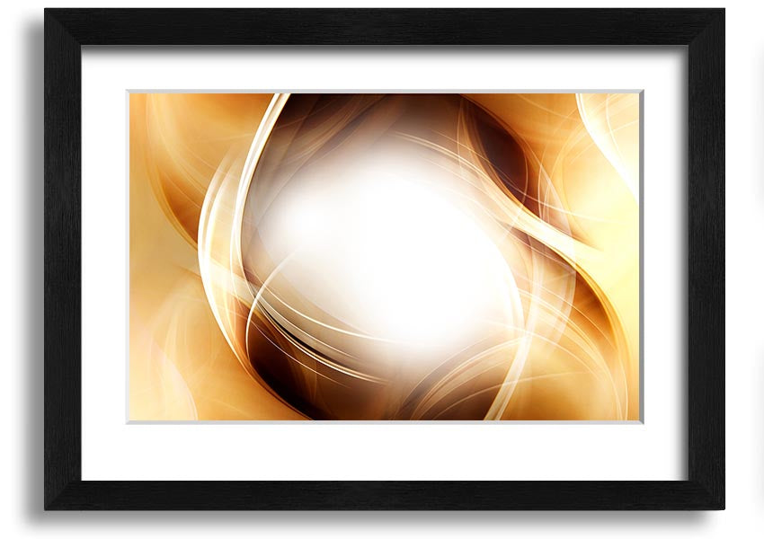 Abstract Fire Blend framed print showcasing vibrant colors and unique design, ready to hang.