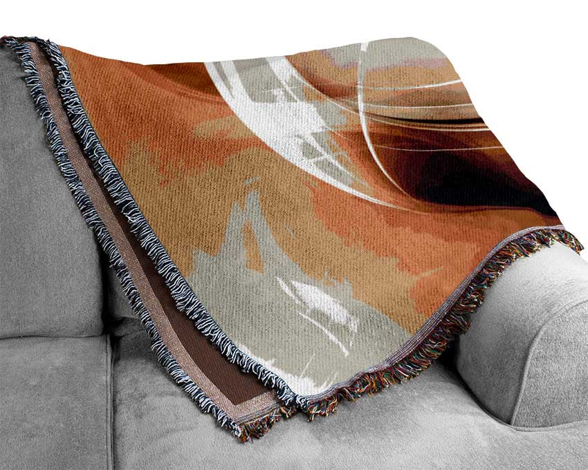 A luxurious Abstract Fire Blend throw blanket made from 100% cotton, featuring a thermal weave and vibrant colors, perfect for enhancing home decor.