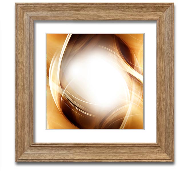 Abstract Fire Blend Square Framed Print with vibrant colors and unique design, available in various frame colors.