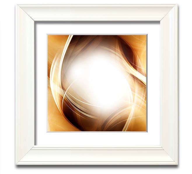 Abstract Fire Blend Square Framed Print with vibrant colors and unique design, available in various frame colors.