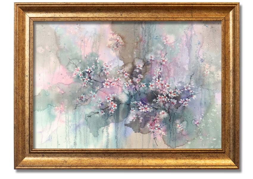 A beautifully framed Abstract Flower Paradise print featuring vibrant abstract floral designs, ready to hang.