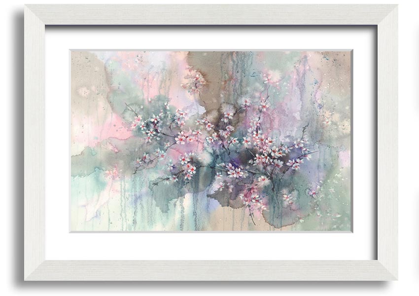 A beautifully framed Abstract Flower Paradise print featuring vibrant abstract floral designs, ready to hang.