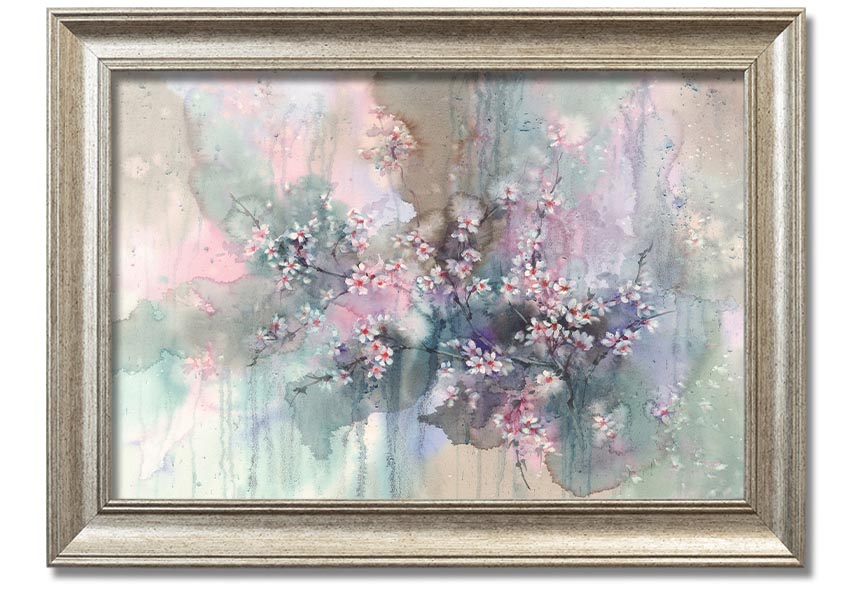 A beautifully framed Abstract Flower Paradise print featuring vibrant abstract floral designs, ready to hang.