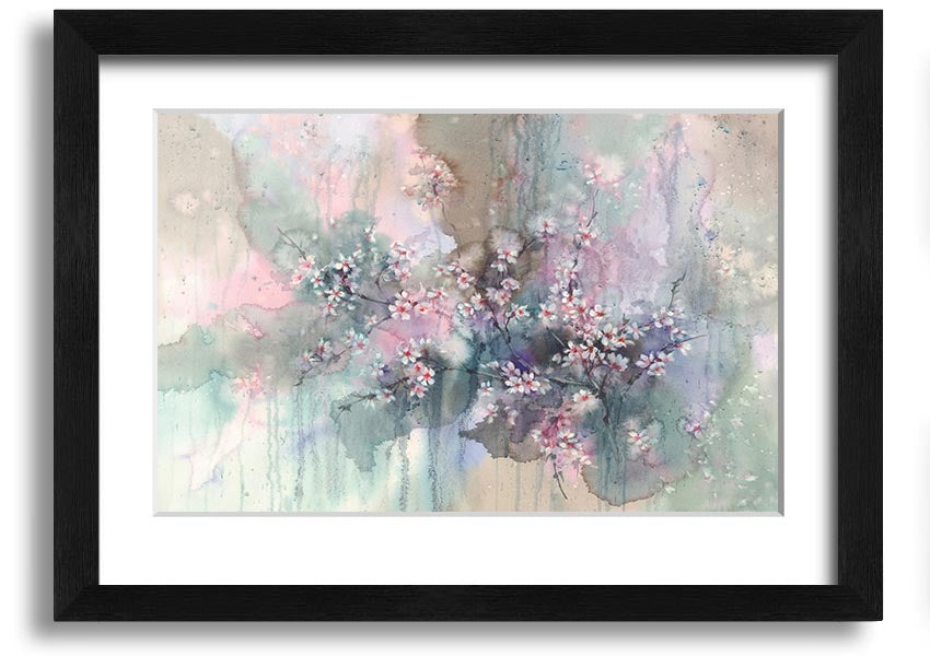 A beautifully framed Abstract Flower Paradise print featuring vibrant abstract floral designs, ready to hang.