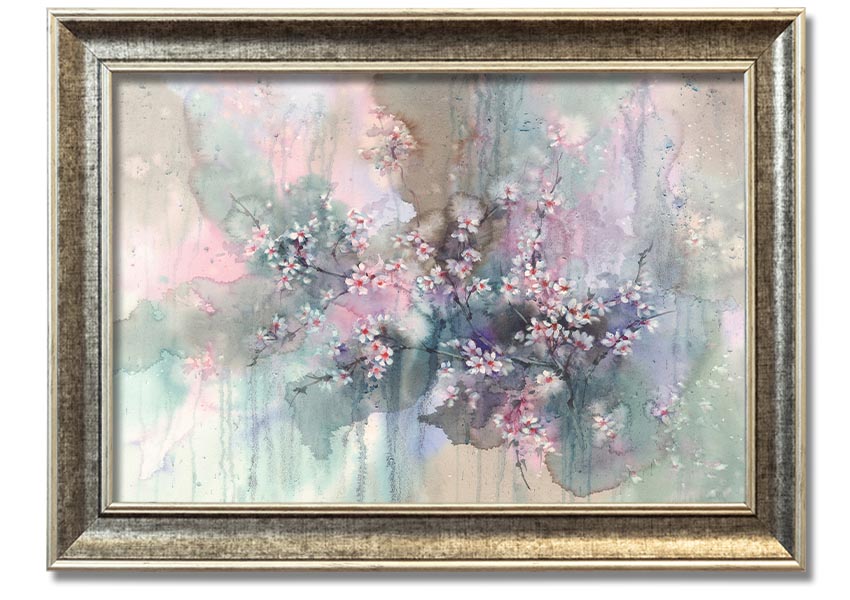 A beautifully framed Abstract Flower Paradise print featuring vibrant abstract floral designs, ready to hang.