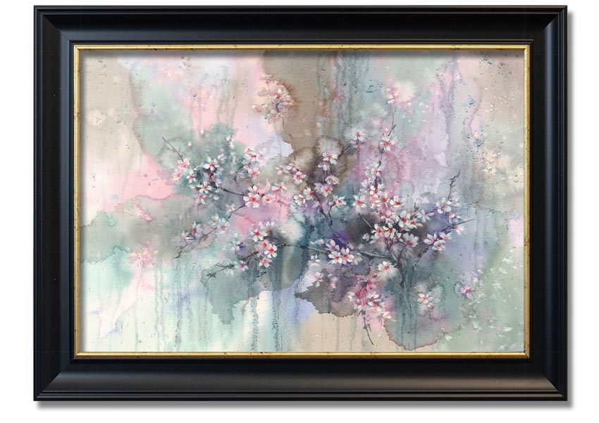 A beautifully framed Abstract Flower Paradise print featuring vibrant abstract floral designs, ready to hang.