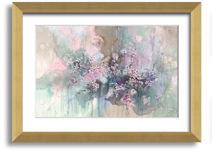 A beautifully framed Abstract Flower Paradise print featuring vibrant abstract floral designs, ready to hang.