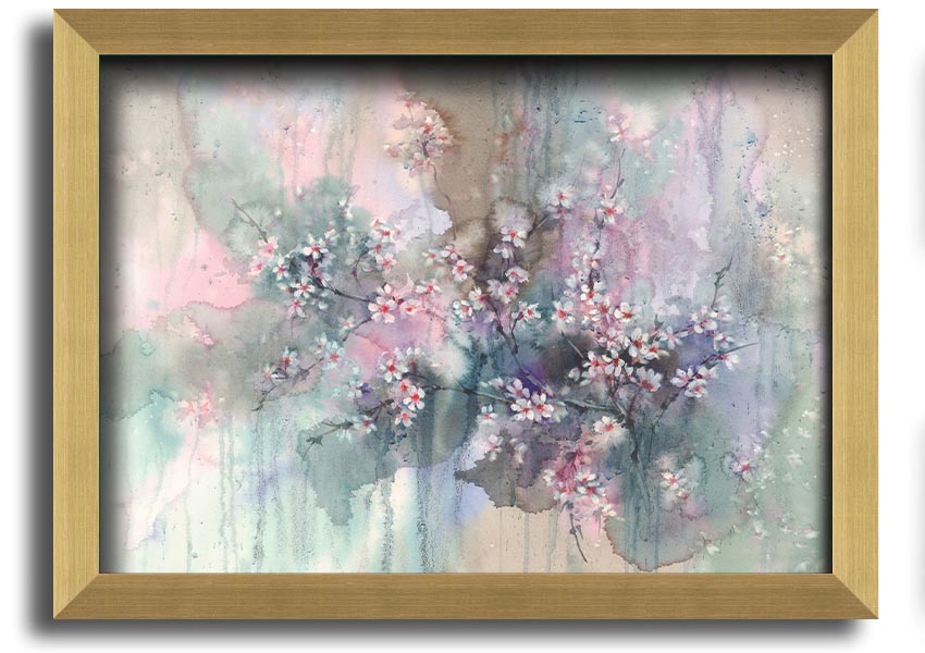 A beautifully framed Abstract Flower Paradise print featuring vibrant abstract floral designs, ready to hang.