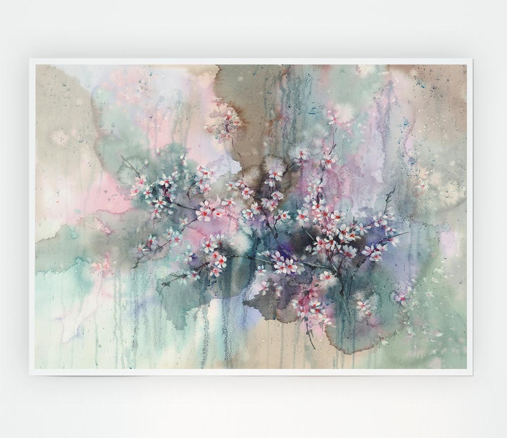 A vibrant abstract flower design printed on high-quality canvas, showcasing colorful petals and artistic patterns.