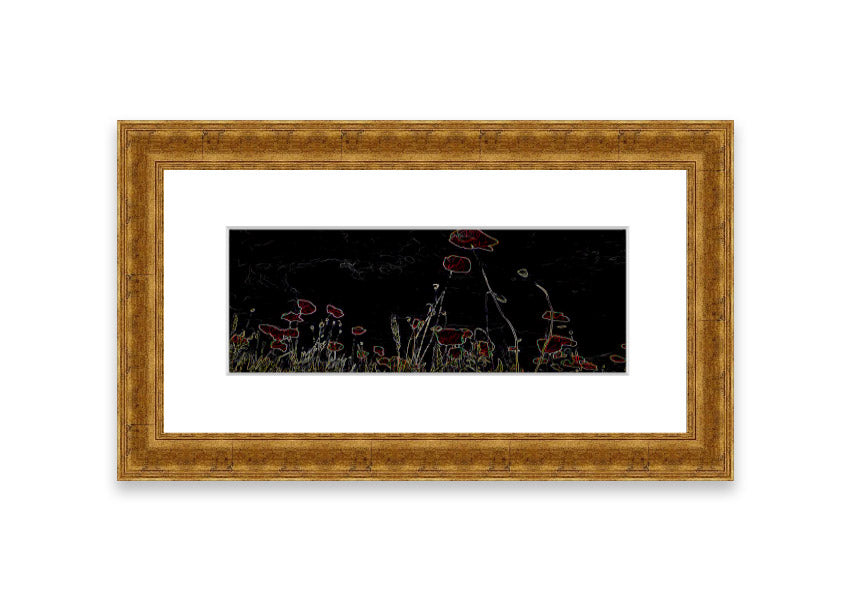 Abstract Neon Floral 17 framed print featuring vibrant colors and floral designs, ready to hang.