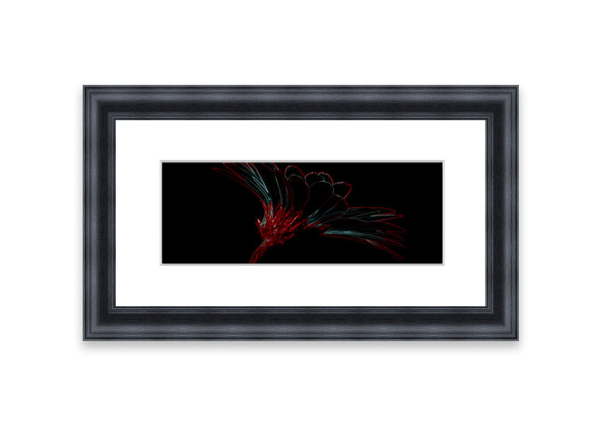 Abstract Neon Landscape 03 framed print featuring vibrant neon colors, handmade in the UK, ready to hang.