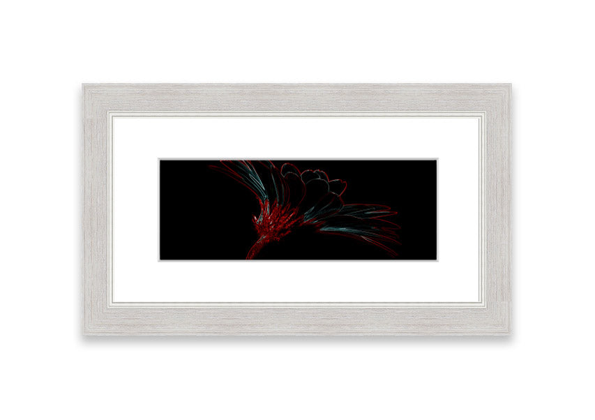 Abstract Neon Landscape 03 framed print featuring vibrant neon colors, handmade in the UK, ready to hang.