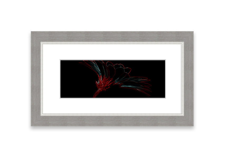 Abstract Neon Landscape 03 framed print featuring vibrant neon colors, handmade in the UK, ready to hang.